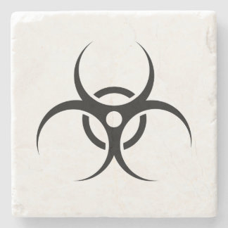 Porta-copo De Pedra Símbolo de advertência do Biohazard