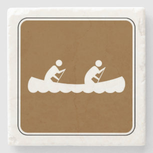 Porta-copo De Pedra Símbolo de Canoagem Sinal de Estrada