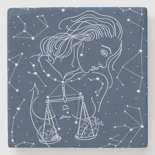 Porta-copo De Pedra Símbolo liar zodiaco (Frente)