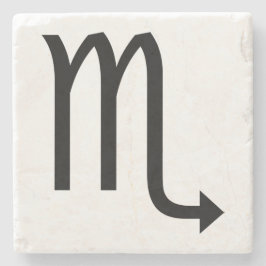 Porta-copo De Pedra Símbolo Scorpio Zodiac
