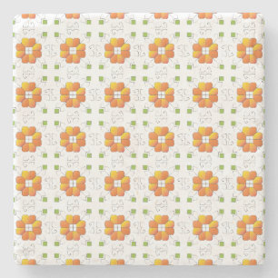 Porta-copo De Pedra Símbolo sun letão tradicional design IX geométrico