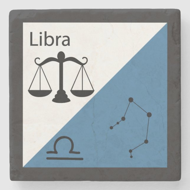 Porta-copo De Pedra Símbolo Zodiac Cute, Sinal e Layout de Estrela - L (Frente)