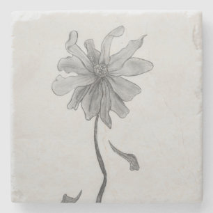 Porta-copo De Pedra Simple Daisy