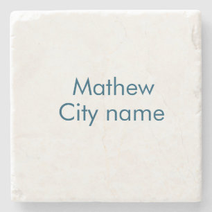 Porta-copo De Pedra simples letra inicial monograma adicionar sua letr