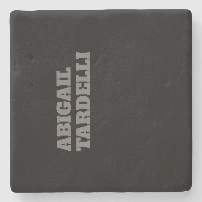 Porta-copo De Pedra Simples personagem moderna e ousada profissional (Frente)