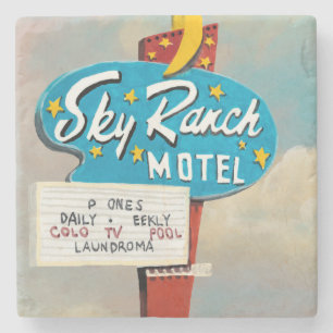 Porta-copo De Pedra Sinal de Motel Sky Ranch