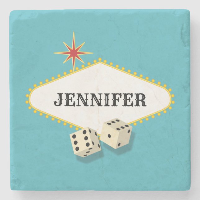 Porta-copo De Pedra Sinal do famoso de Las Vegas (Frente)