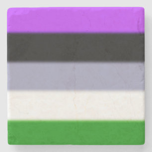 Porta-copo De Pedra Sinalizador de Orgulho do Genderqueer de Falln