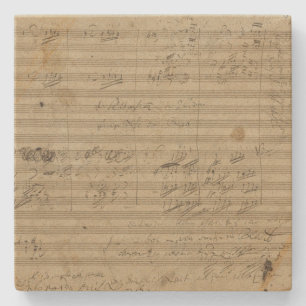 Porta-copo De Pedra Sinfonia de Beethoven 9a, manuscrito da música