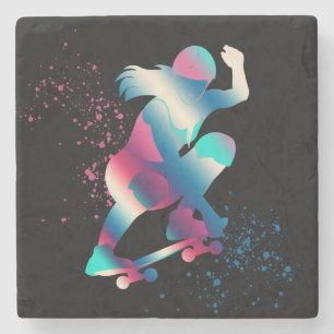 Porta-copo De Pedra Skateboarder