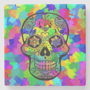 Porta-copo De Pedra Skull 20161106