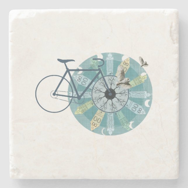 Porta-copo De Pedra skyline Amesterdã (Frente)