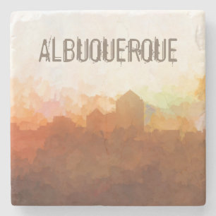 Porta-copo De Pedra Skyline de Albuquerque New mexico nas NUVENS