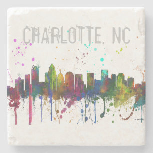 PORTA-COPO DE PEDRA SKYLINE DE CHARLOTTE, NORTH CAROLINA