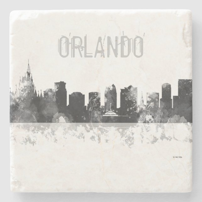 PORTA-COPO DE PEDRA SKYLINE DE ORLANDO, FLORIDA (Frente)