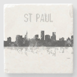 PORTA-COPO DE PEDRA SKYLINE DE ST PAUL, MINNESOTA