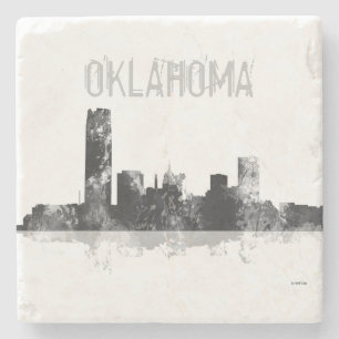 PORTA-COPO DE PEDRA SKYLINE DO OKLAHOMA CITY, OKLAHOMA