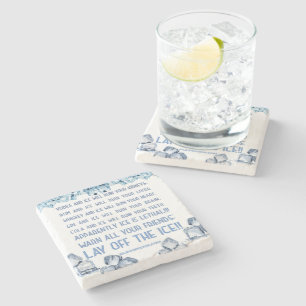 Porta-copo De Pedra SlipperyJoe's ice álcool vodka rum cola whiskey
