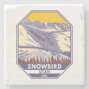 Porta-copo De Pedra Snowbird Ski Area Winter Utah