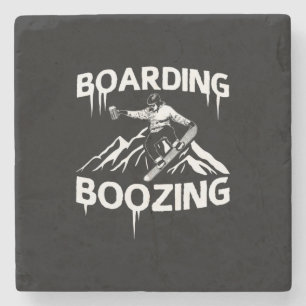 Porta-copo De Pedra Snowboard Boozing
