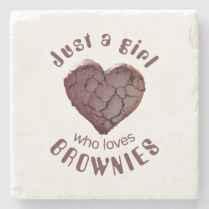 Porta-copo De Pedra Só uma garota que ama brownies
