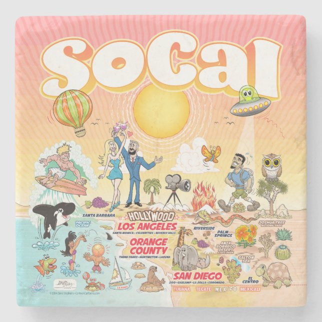 Porta-copo De Pedra SoCal (Frente)