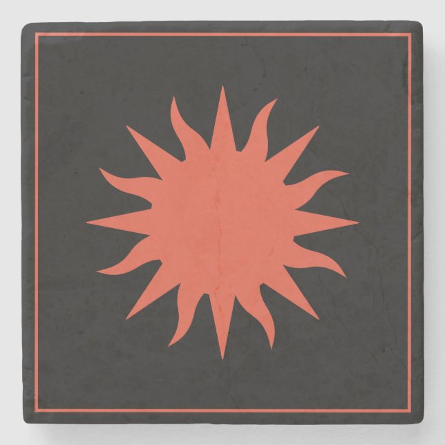 Porta-copo De Pedra Soleil Sun Sonne (Frente)