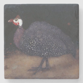Porta-copo De Pedra Speckled Guineafowl Bird (por Jan Mankes)