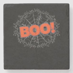 Porta-copo De Pedra Spooky Halloween Spider Web Boo Idea