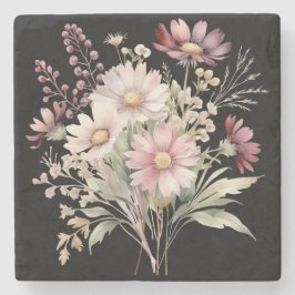 Porta-copo De Pedra Spring Floral Wedding 