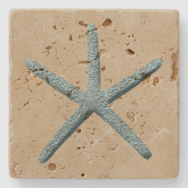 Porta-copo De Pedra Starfish Beach Sand Rustic NMaritime