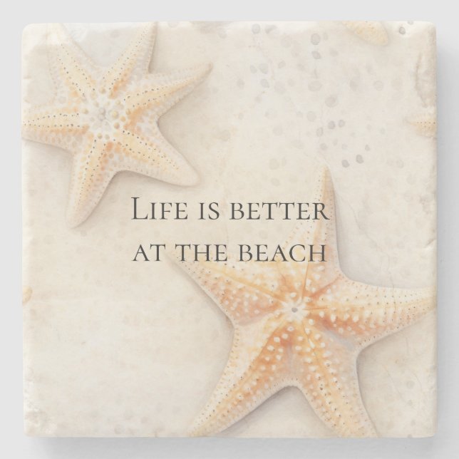 Porta-copo De Pedra Starfish Ocean Beach (Frente)