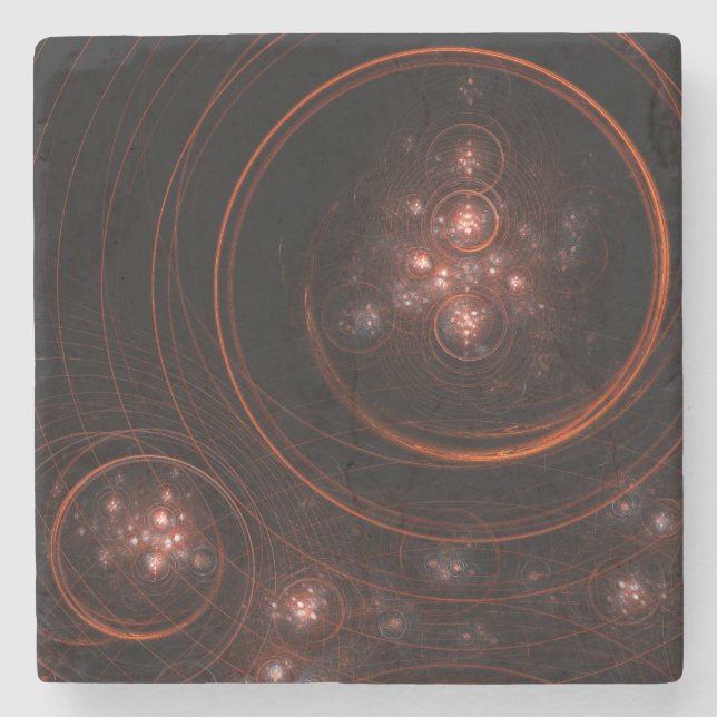 Porta-copo De Pedra Starlight Abstrato Art (Frente)