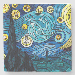 Porta-copo De Pedra Starry Night Marble Coster