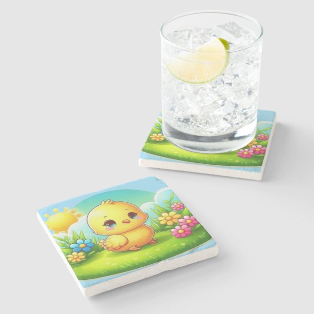 Porta-copo De Pedra Stone Coaster (Lateral)