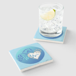 Porta-copo De Pedra Stone Coaster - Winter Logo 