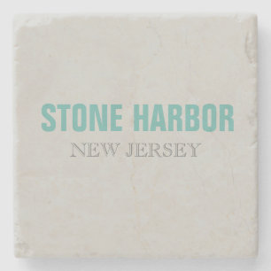 Porta-copo De Pedra Stone Harbor New Jersey Beach Style