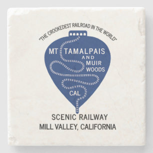 Porta-copo De Pedra Stone Porta copos Crookedest Railroad Mt Tamalpais