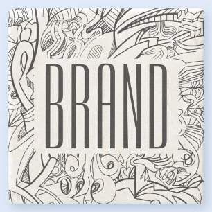 Porta-copo De Pedra Sua empresa ou Marca e arte original