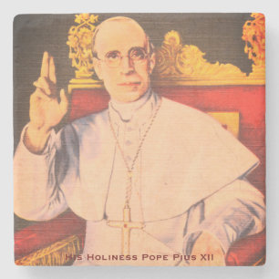 Porta-copo De Pedra Sua Santidade o Papa Pius XII - Igreja Católica
