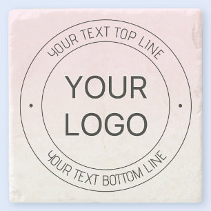 Porta-copo De Pedra Substituição de Logo Fácil & Texto Editável Pink O