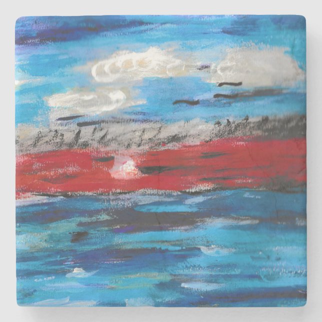 Porta-copo De Pedra Sunset (Frente)