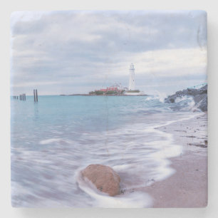 Porta-copo De Pedra Sunset de praia mágica