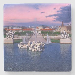 Porta-copo De Pedra Sunset over fountain em Viena