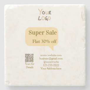 Porta-copo De Pedra super promoção de negócios desconto ler código QR