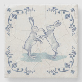 Porta-copo De Pedra Suporte de pedra Delft Coelhos Boxe