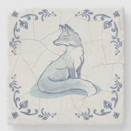 Porta-copo De Pedra Suporte de Pedra Delft Fox