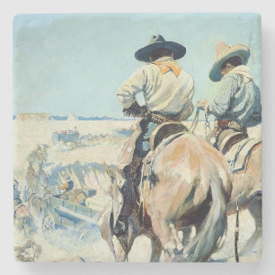 Porta-copo De Pedra Supply Wagon Western Art da NC Wyeth