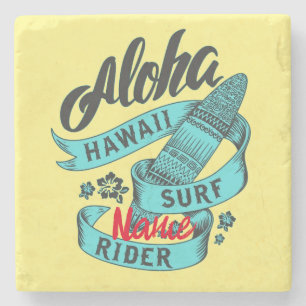 Porta-copo De Pedra Surf Aloha Hawaii Rider Thunder_Cove