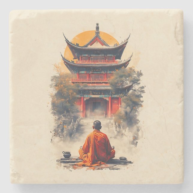 Porta-copo De Pedra Sussurros da Pagoda (Frente)